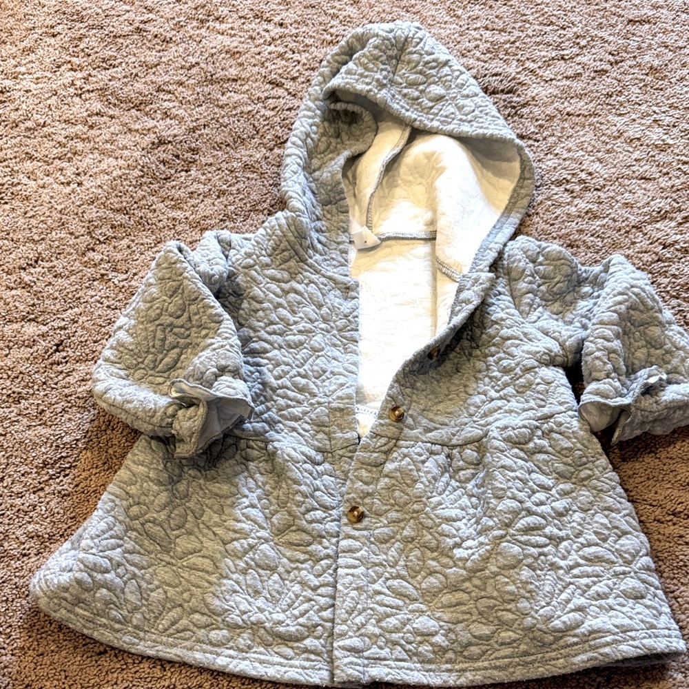 Quilted girls light jacket size 18-24mon